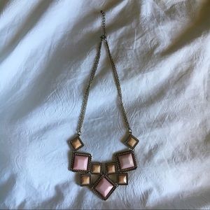 Diamond Shaped Pink Necklace